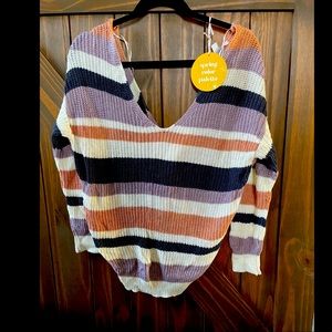 Brand new twist back. Boutique sweater